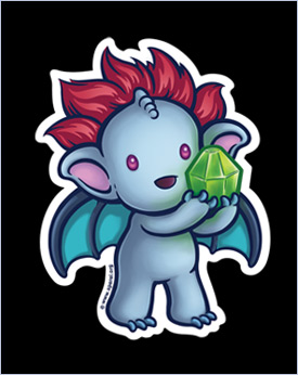 Click to enlarge view of this sticker. (Little Bro) Baby Gem Collector Sticker - glossy and durable to decorate any or all of your favorite smooth-surfaced belongings.