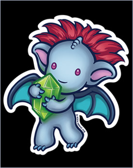 Click to enlarge view of this sticker. (Big Bro) Baby Gem Collector Sticker - glossy and durable to decorate any or all of your favorite smooth-surfaced belongings.